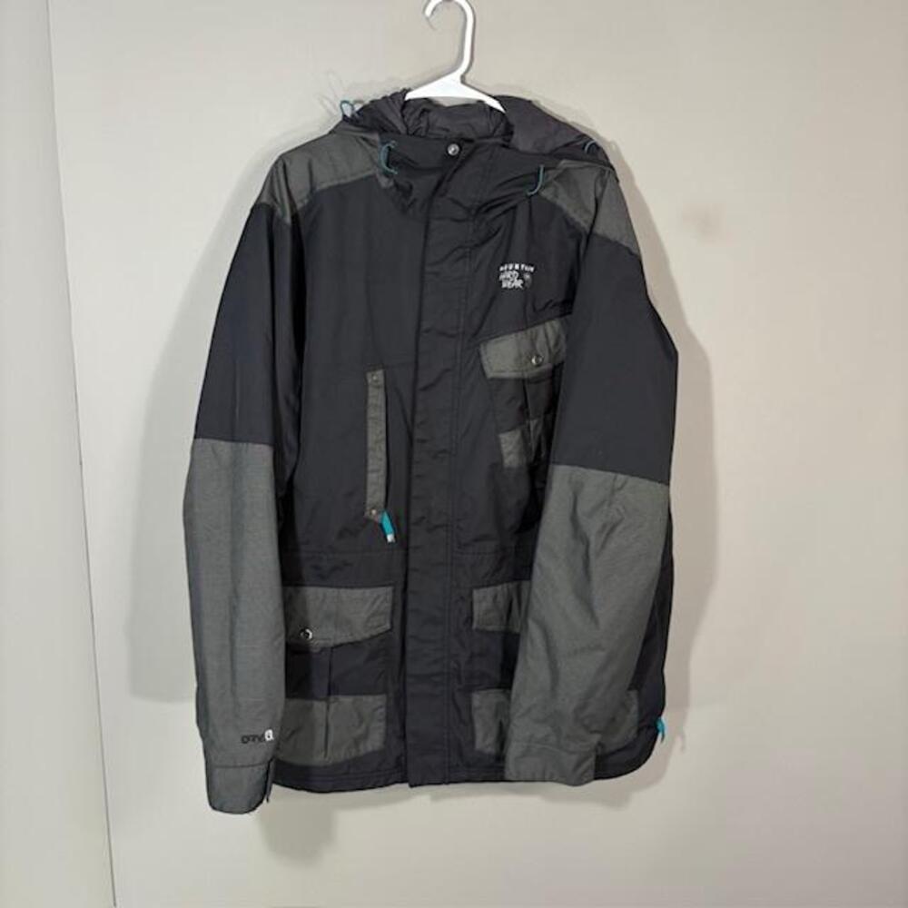 Mountain Hardwear Jacket Mens XL Black Hooded DRY.Q Insulated Ski Parka OM4837